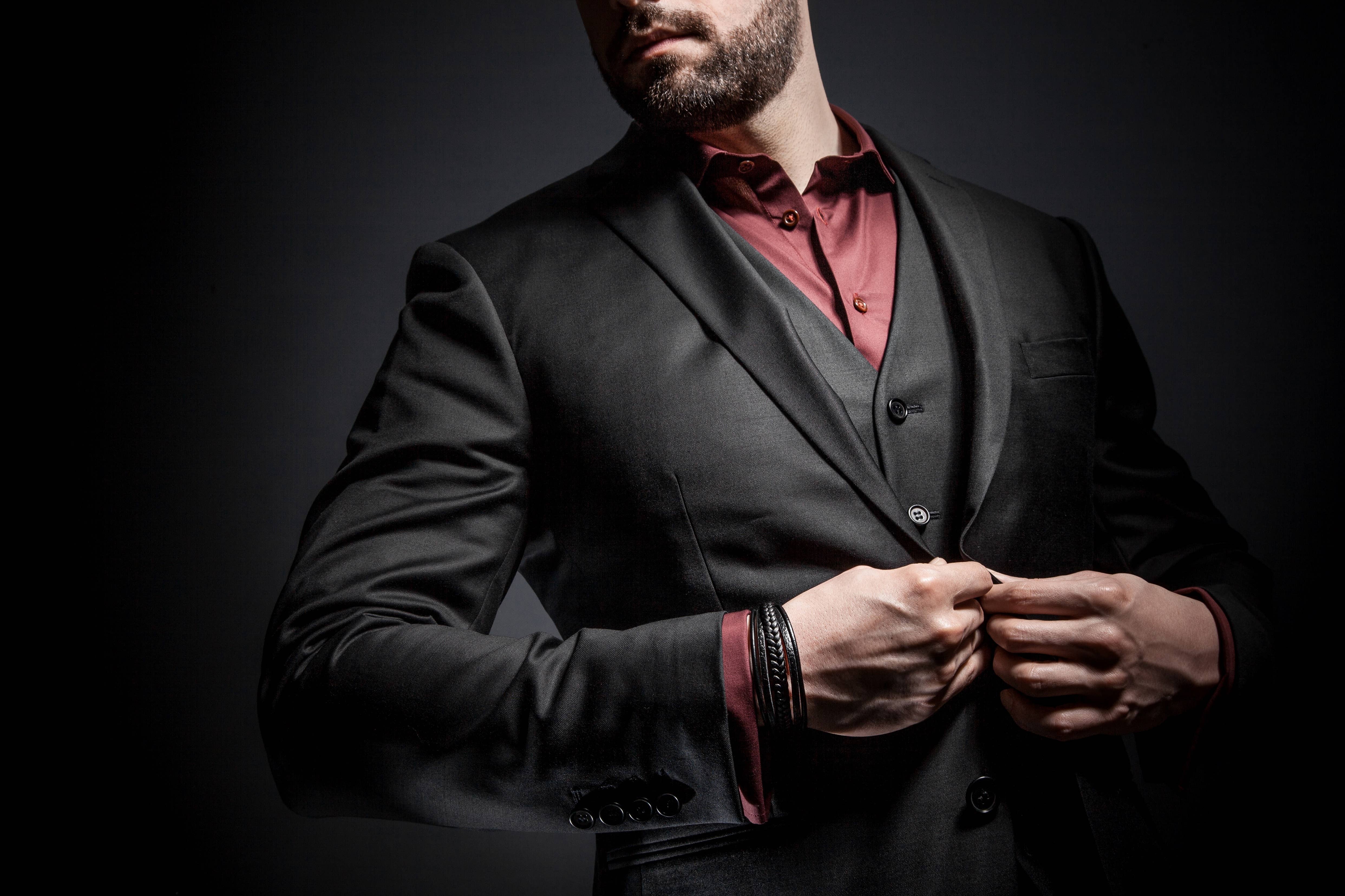 SERASAR - Wholesale Bangle Bracelet - SERASAR, "Braid" leather bracelet for men3