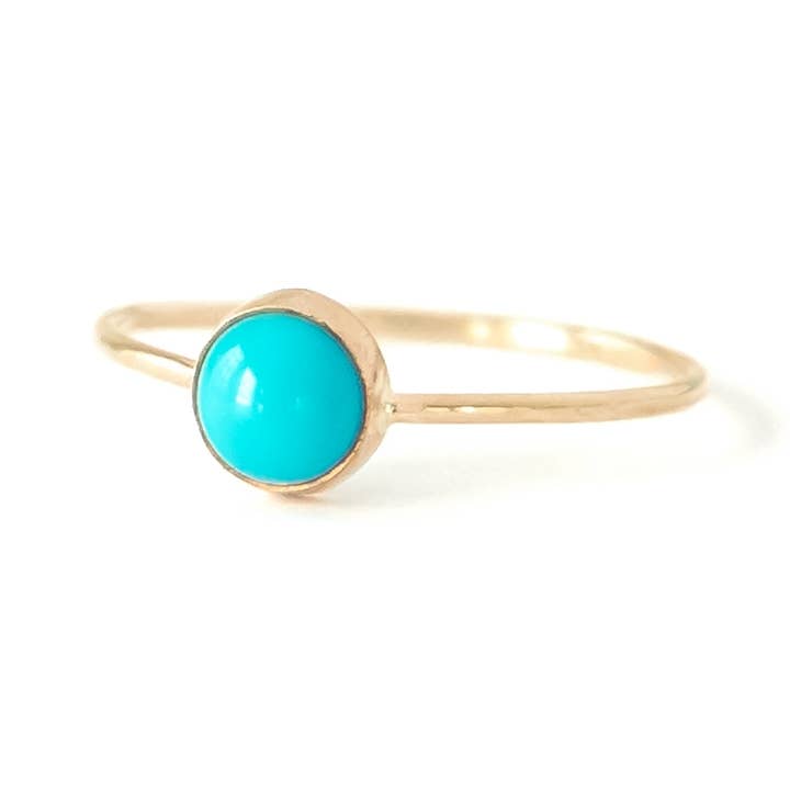 American Mined Turquoise Gemstone Gumdrop Ring for wholesale by Favor Jewelry