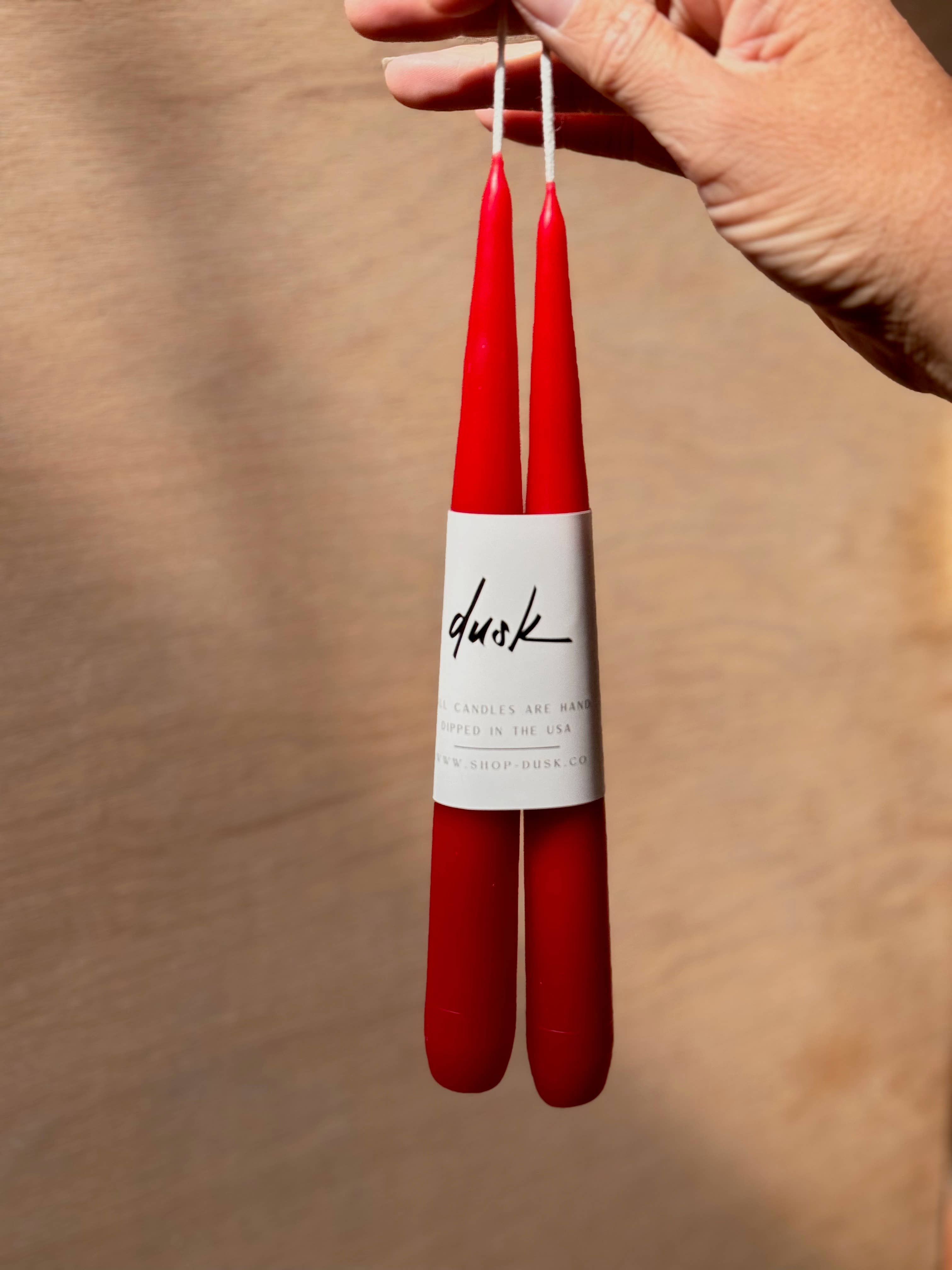 Dusk - Vente Bougies/bougeoirs coniques - Lot de bougies coniques faites à la main de 23 cm20