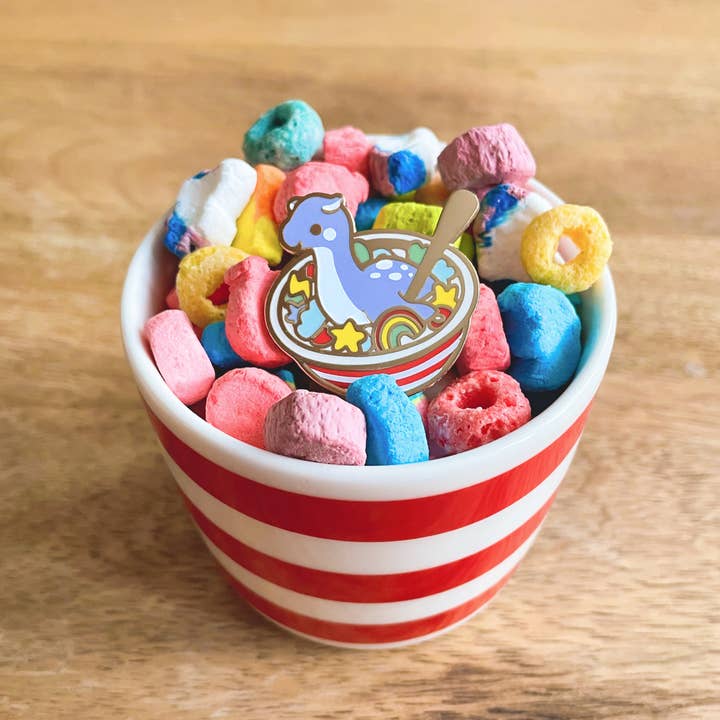 Thousand Skies - Wholesale Lapel Pin/Button - Enamel Pin - Monster Cereal Bowl - Blue Charm1