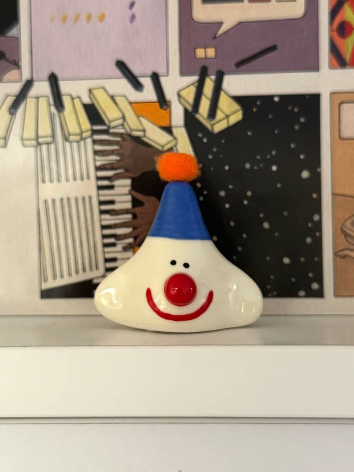 Clown Ceramic Pal for wholesale by Rolly Poly Studios