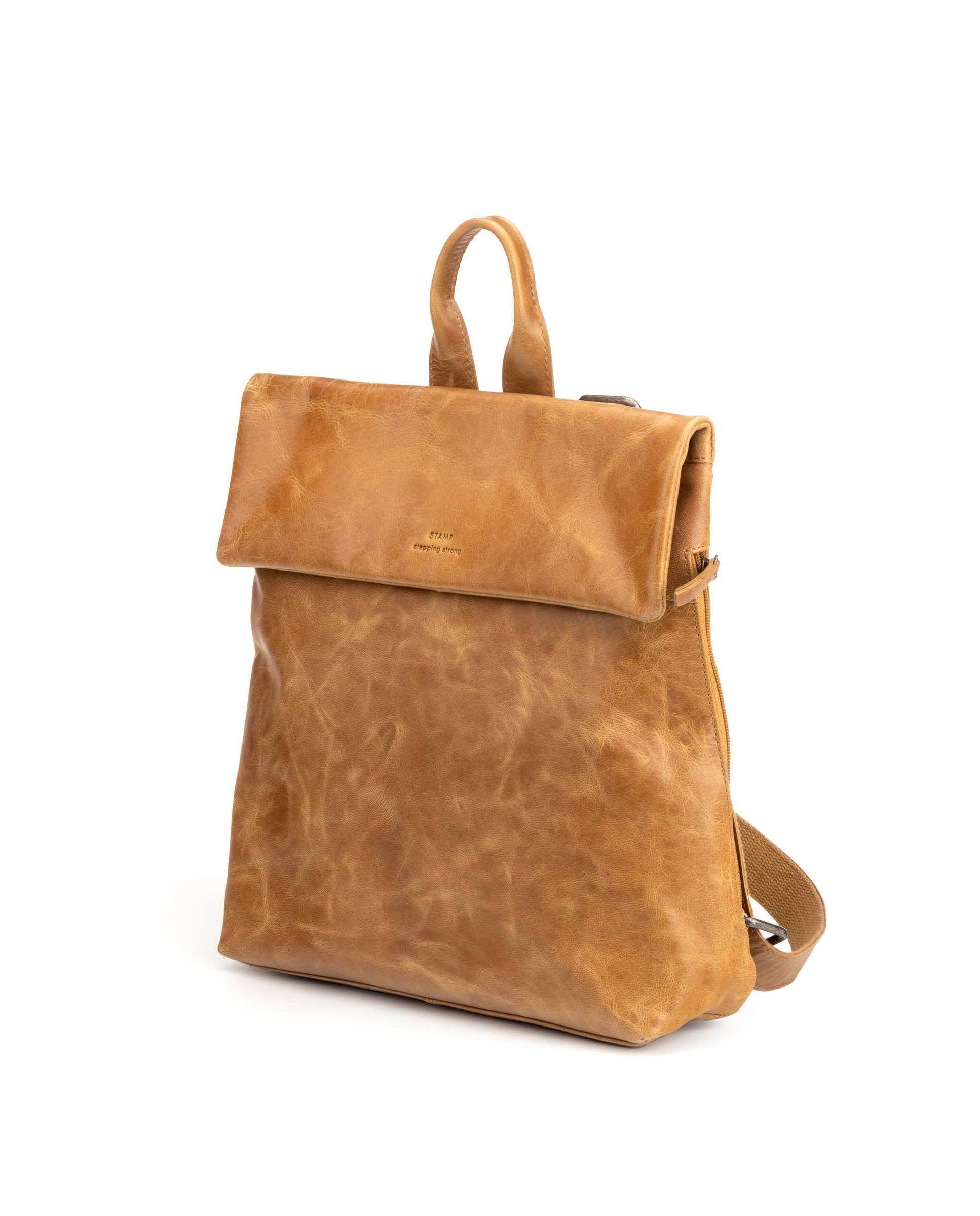 Stamp - Vente Sac à dos – femme - Sac à dos antivol Stamp St5247, Femme, Cuir Crackle6