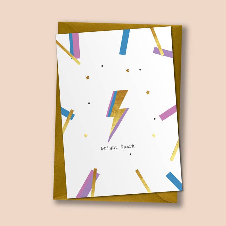 Bright Spark - Carte de félicitations, carte de bonne chance pour la vente par Pixel & Bloom