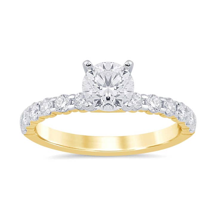 Bague de fiançailles en diamant de laboratoire 1,60 CTW Vs en or 14K pour la vente par White Rock