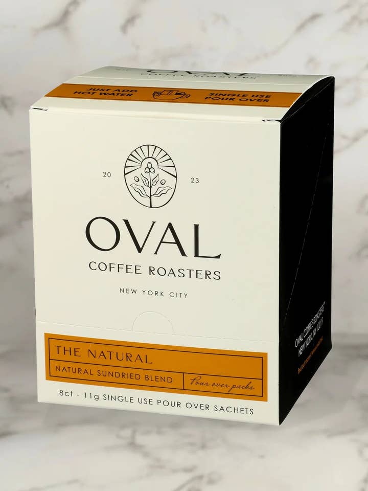 Pour-Over Coffee — The Natural (Natural-Process, 8 Single-Serves) for wholesale by Oval Coffee Roasters