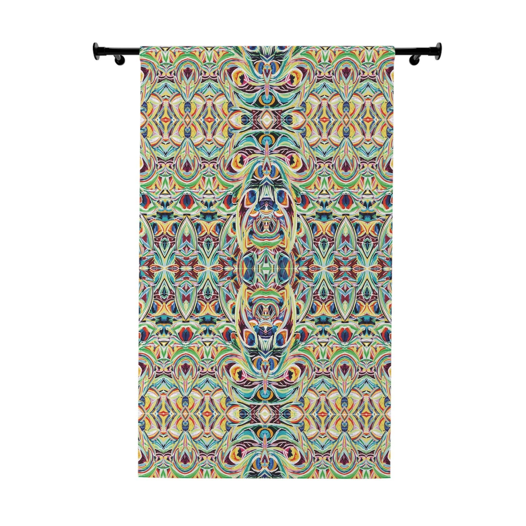 Blue Cava - Wholesale Curtain - Colorful Fiesta Blackout Window Curtain - 1 Piece1