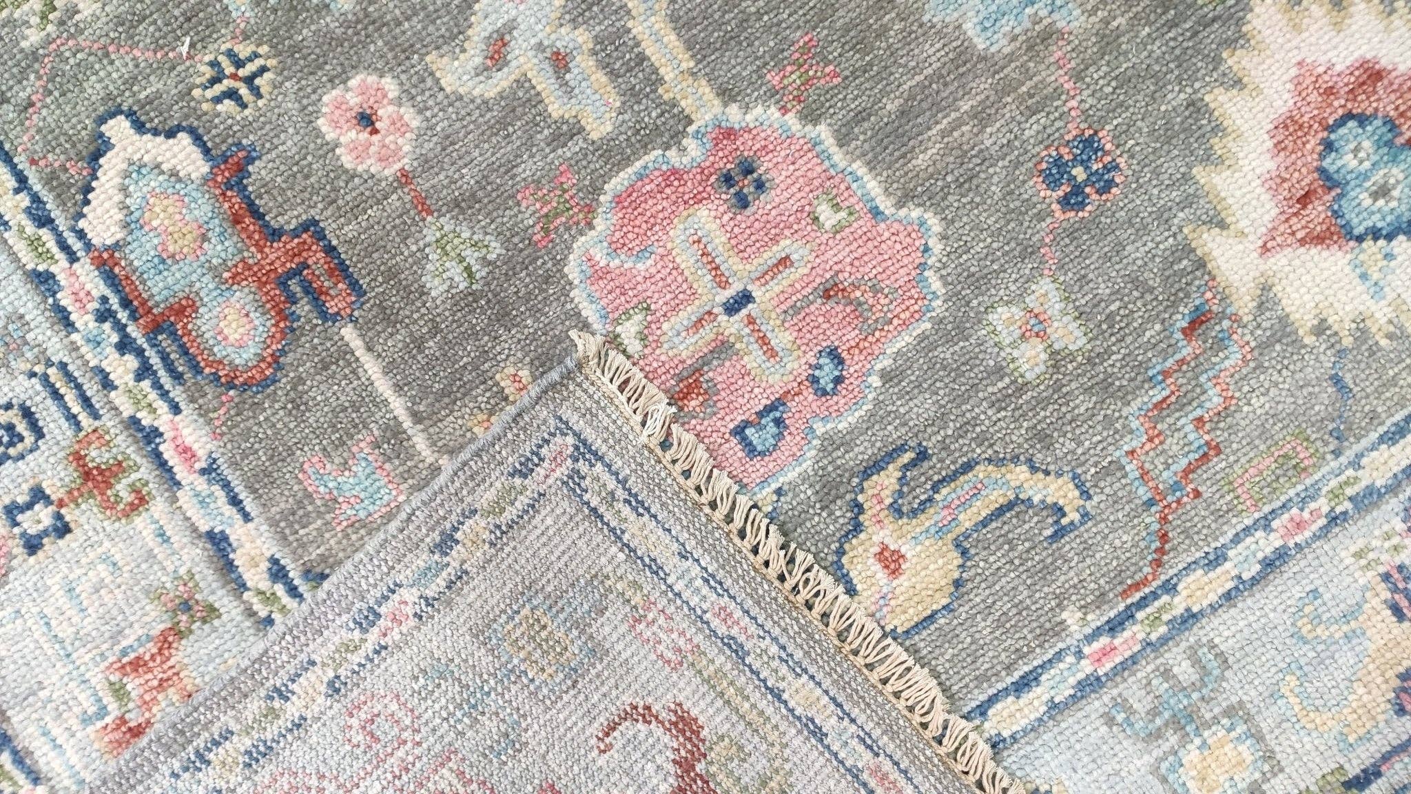 Banana Manor Rug Co. - Wholesale Area Rug - Bianca  8x10 Grey Hand-Knotted Oushak Rug17