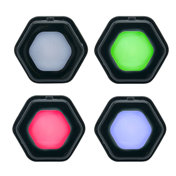 Illumibrite Color Changing Hexagon Puck Light 4 Pack for wholesale by LitezAll