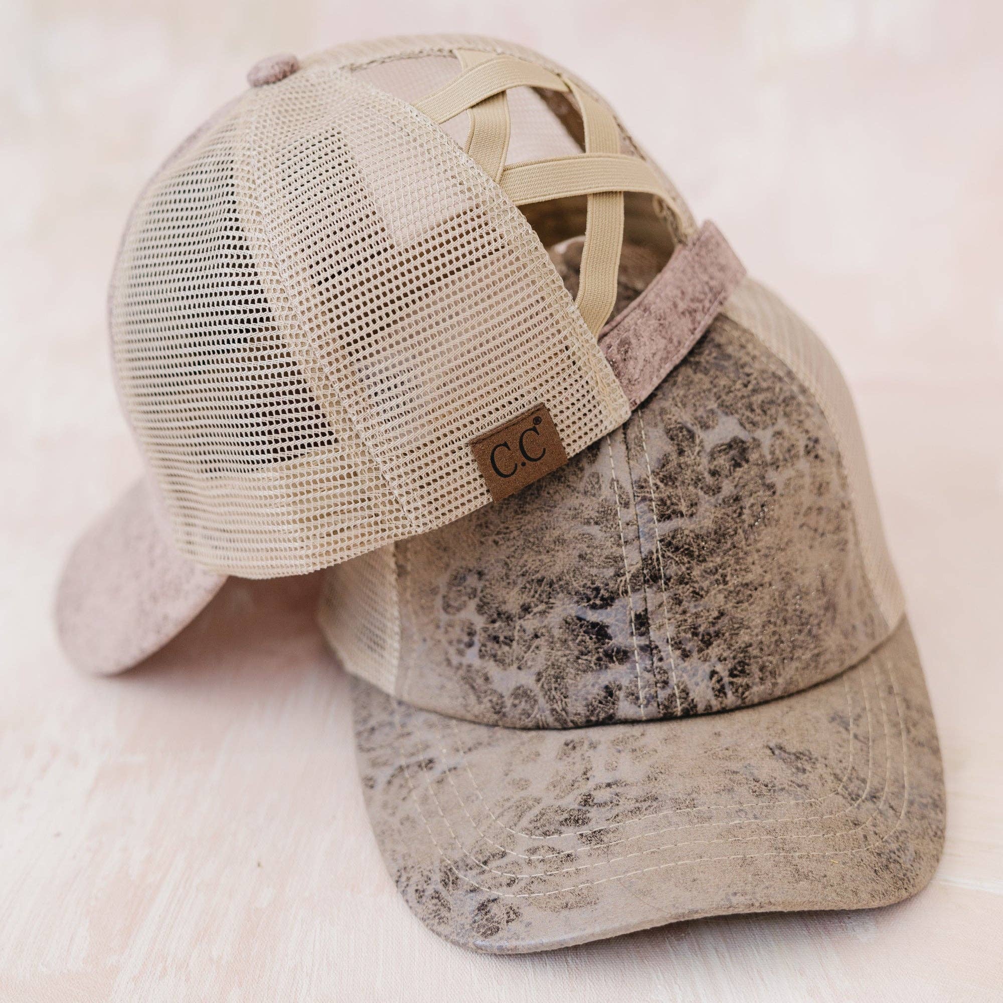 Truly Contagious - Wholesale Ponytail Cap - Women's - CC Faux Leather Pony Cap | Criss-Cross ( BT-923 )11