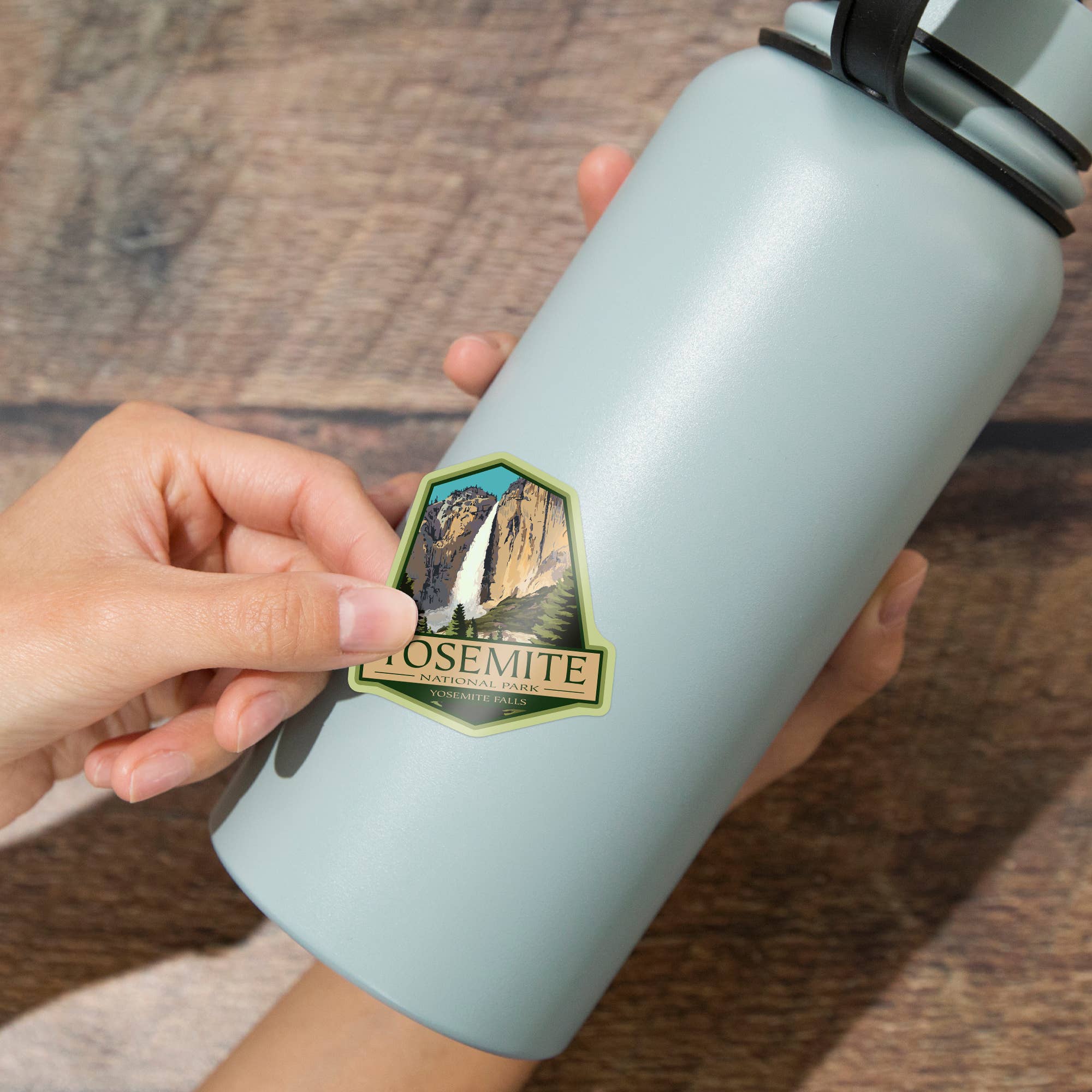 Lantern Press - Wholesale Sticker - STICKER Yosemite National Park, California, Yosemite Falls1