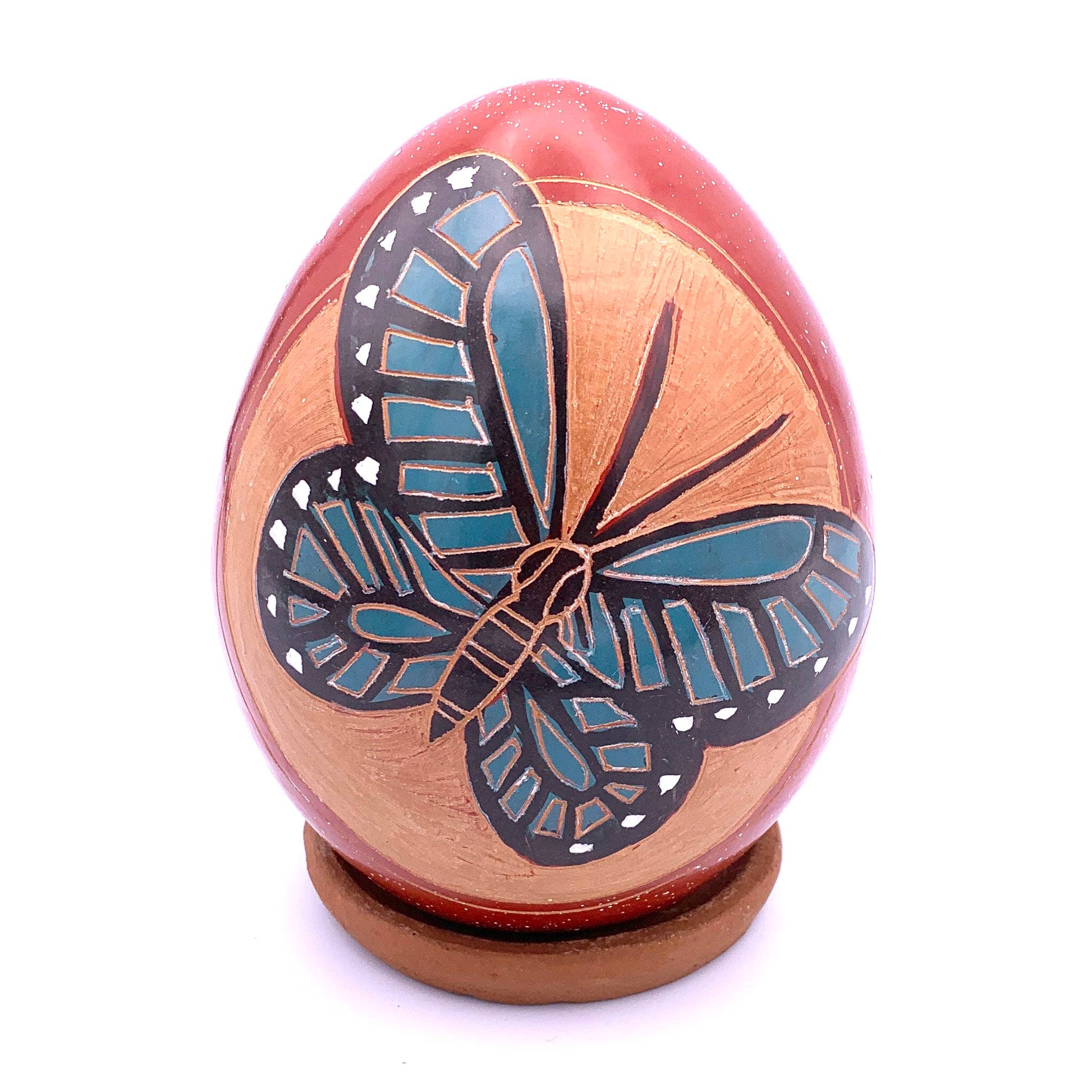 Women of the Cloud Forest - Wholesale Decorative Tabletop Object - Blue Morpho Butterfly and Flower Luminary0