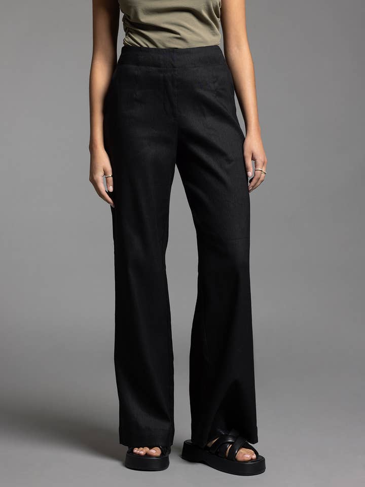 Weekend Los Angeles - Wholesale Pants - Women's - Straight Cut Linen Pants - LUNA PANTS