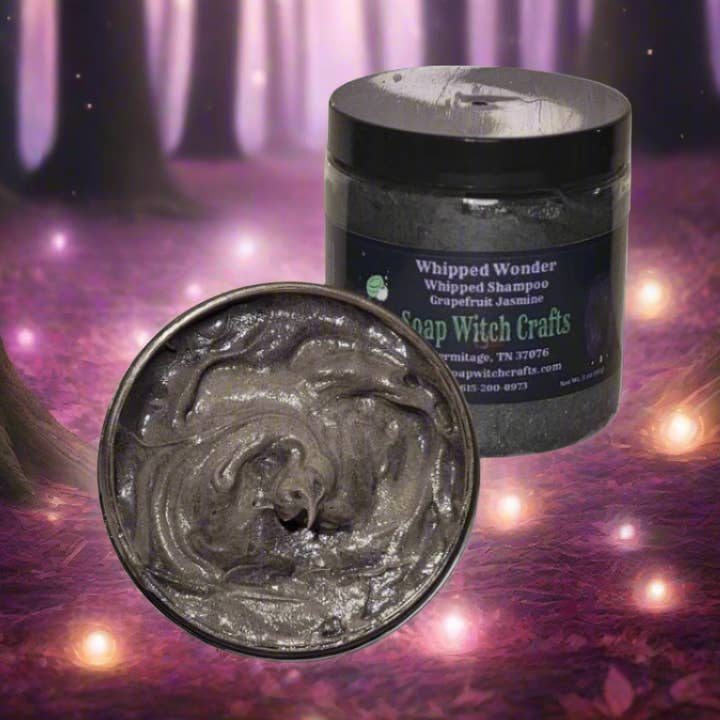 Whipped Wonder Charcoal Whipped Shampoo - Lemon Pound Cake for wholesale by Soap Witch Crafts