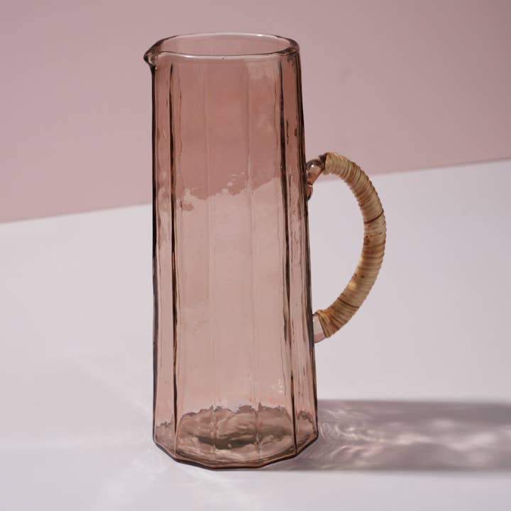 Hammered water pitcher, Pink -6.25 x 9.5 Inches  for wholesale by Casa Amarosa