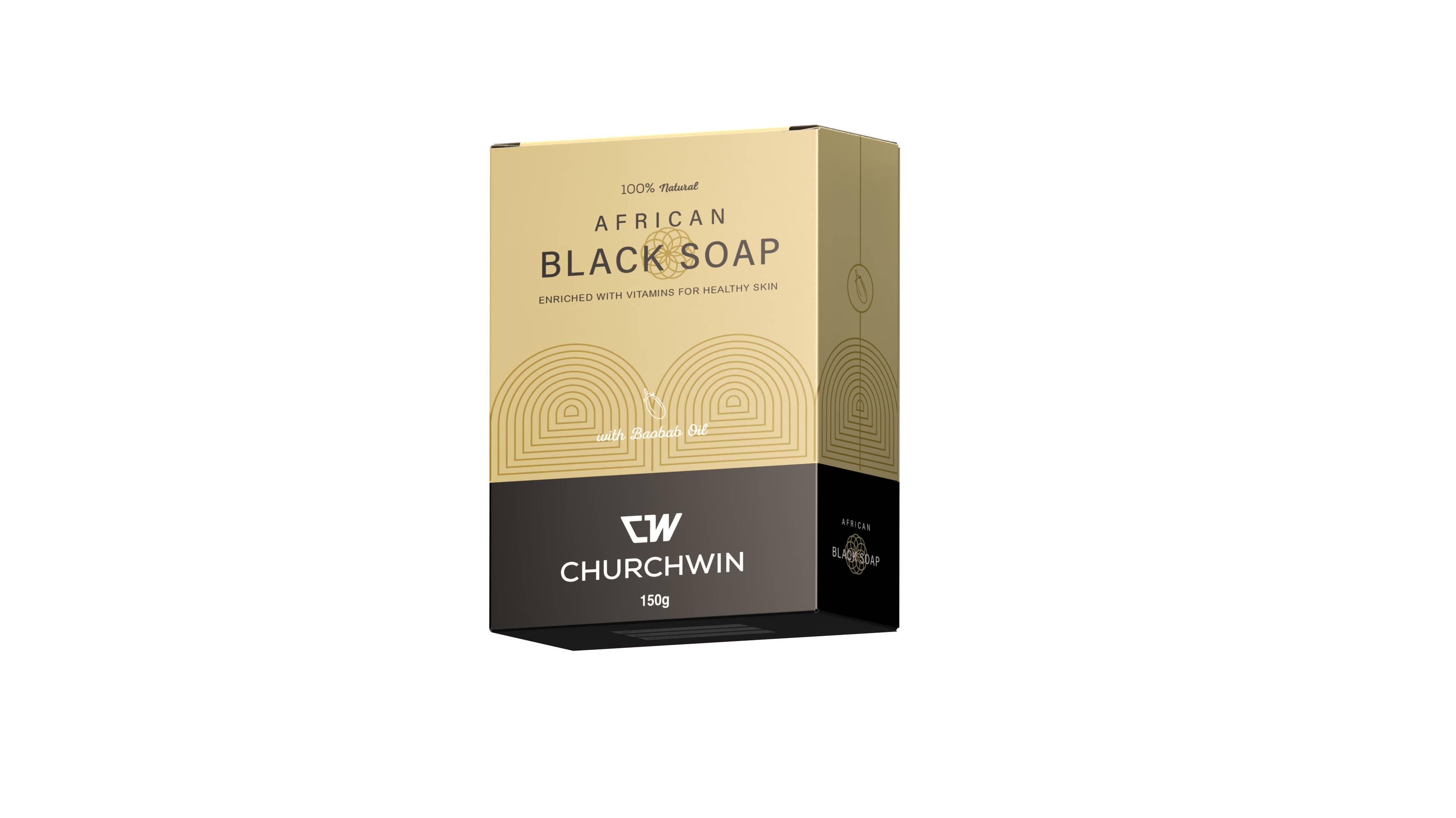 ChurchWin - Wholesale Bar Soap - African Black Soap mixed with BAOBAB OIL