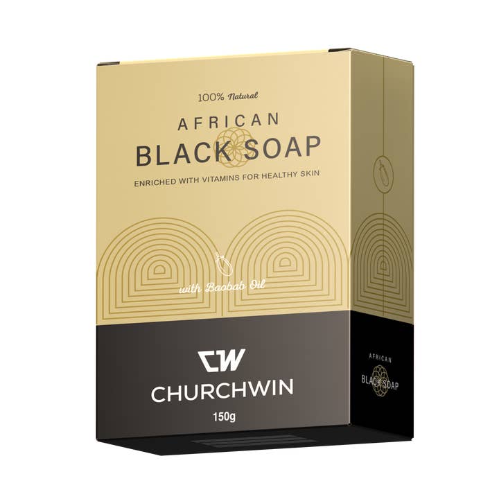 Sabonete Negro Africano misturado com ÓLEO DE BAOBÁ por atacado de ChurchWin