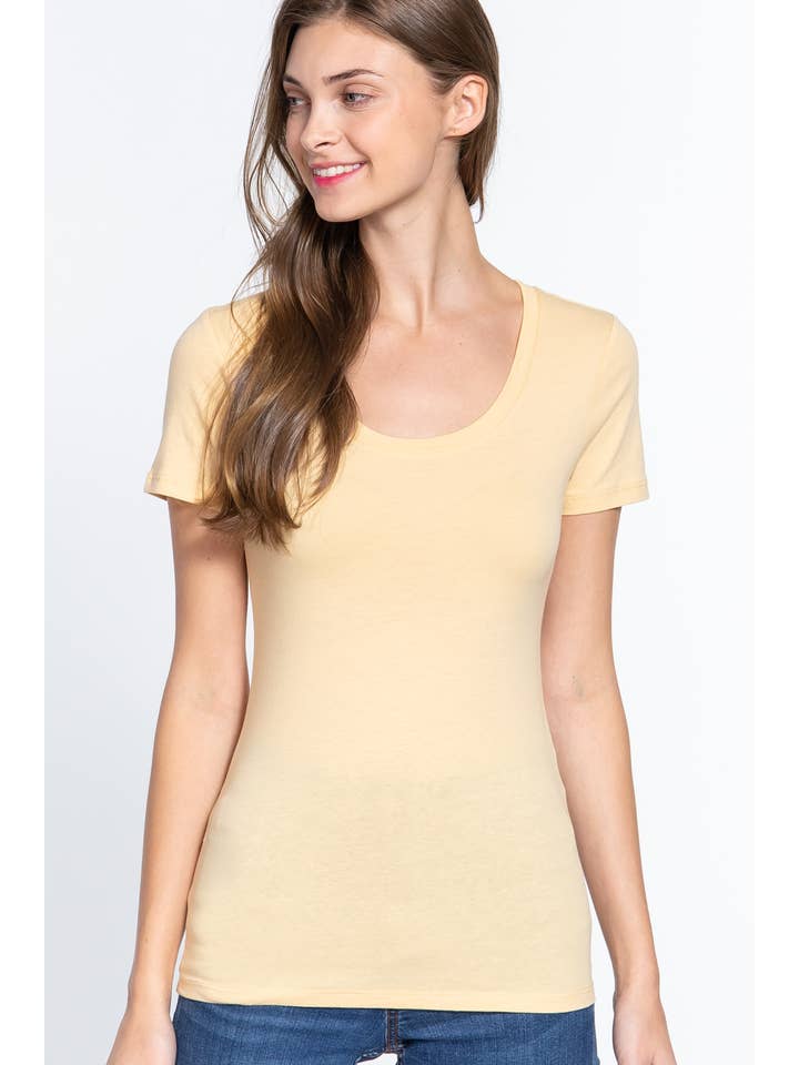 42POPS - Wholesale T-Shirt - Women's - ...SI-149 Fitted Basic Scoop Neck Tee19