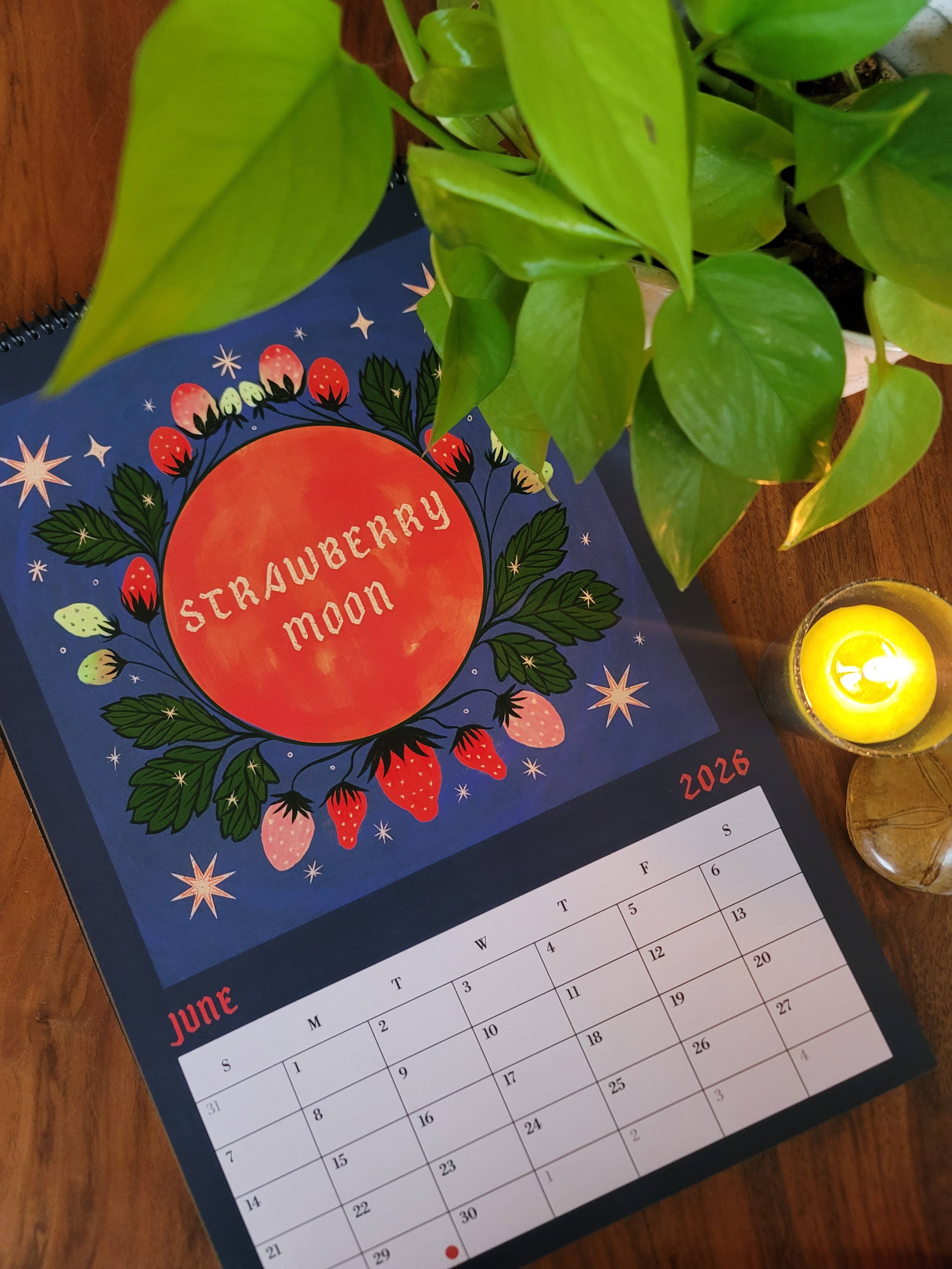 Black Moss Studio - Wholesale Calendar - 2026 Full Moon Calendar – Large 11×16.5 12 Month Calendar7