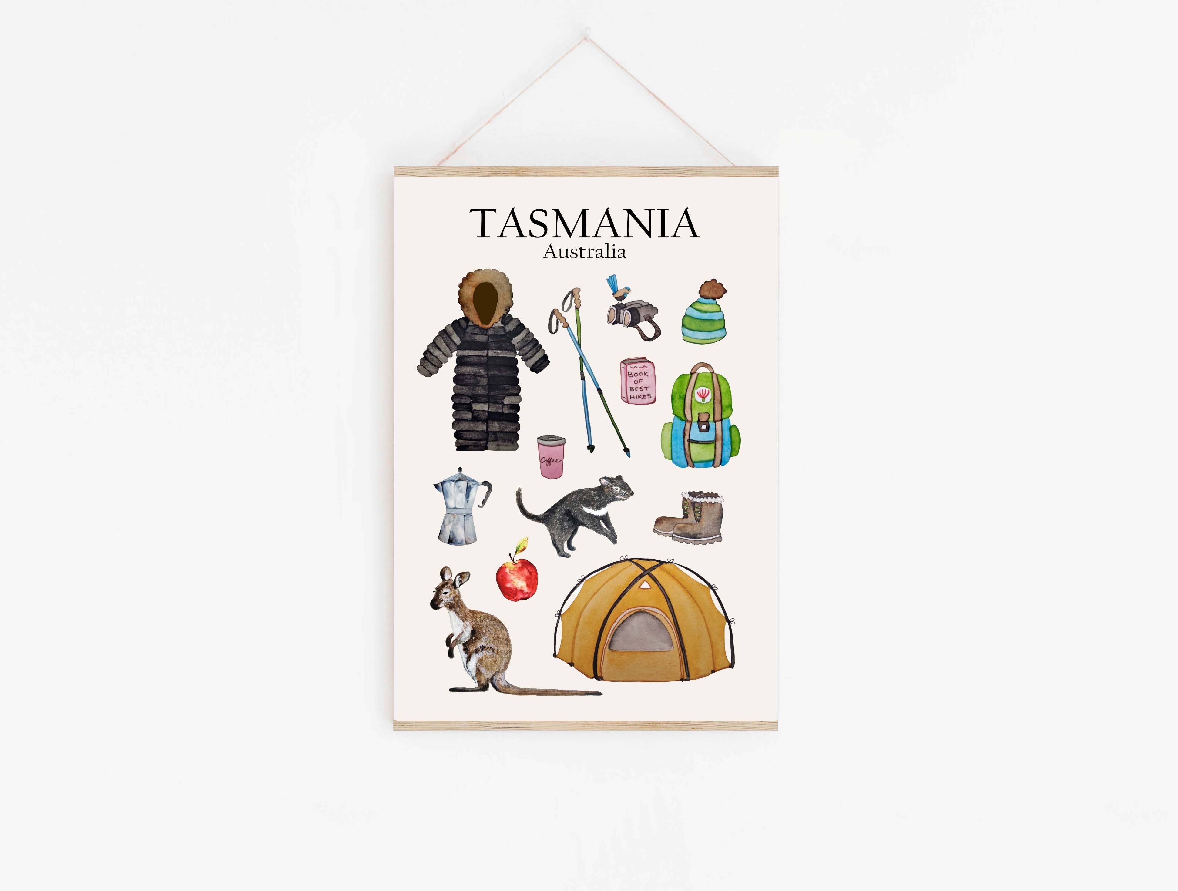 Bosa Art Co - Wholesale Art print - Art Print - Tasmanian Outdoors - With Words0
