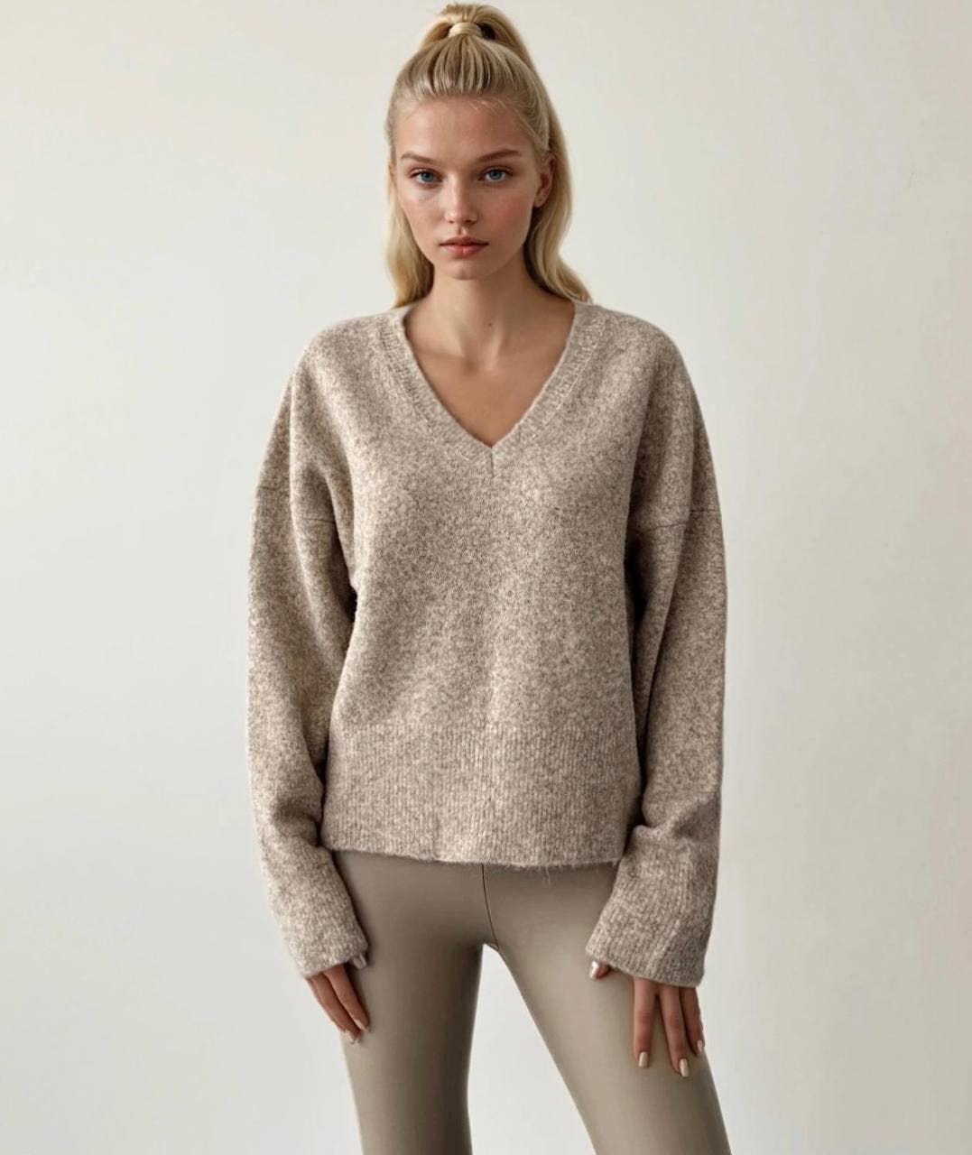 Anaz - Wholesale Knit Sweater - Women's - V-neck Sweaters7