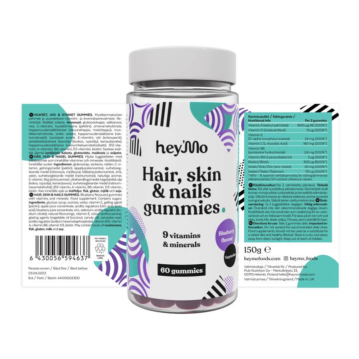 hey'Mo - Wholesale Oral Supplement/Vitamin - Hair, skin & nails gummies