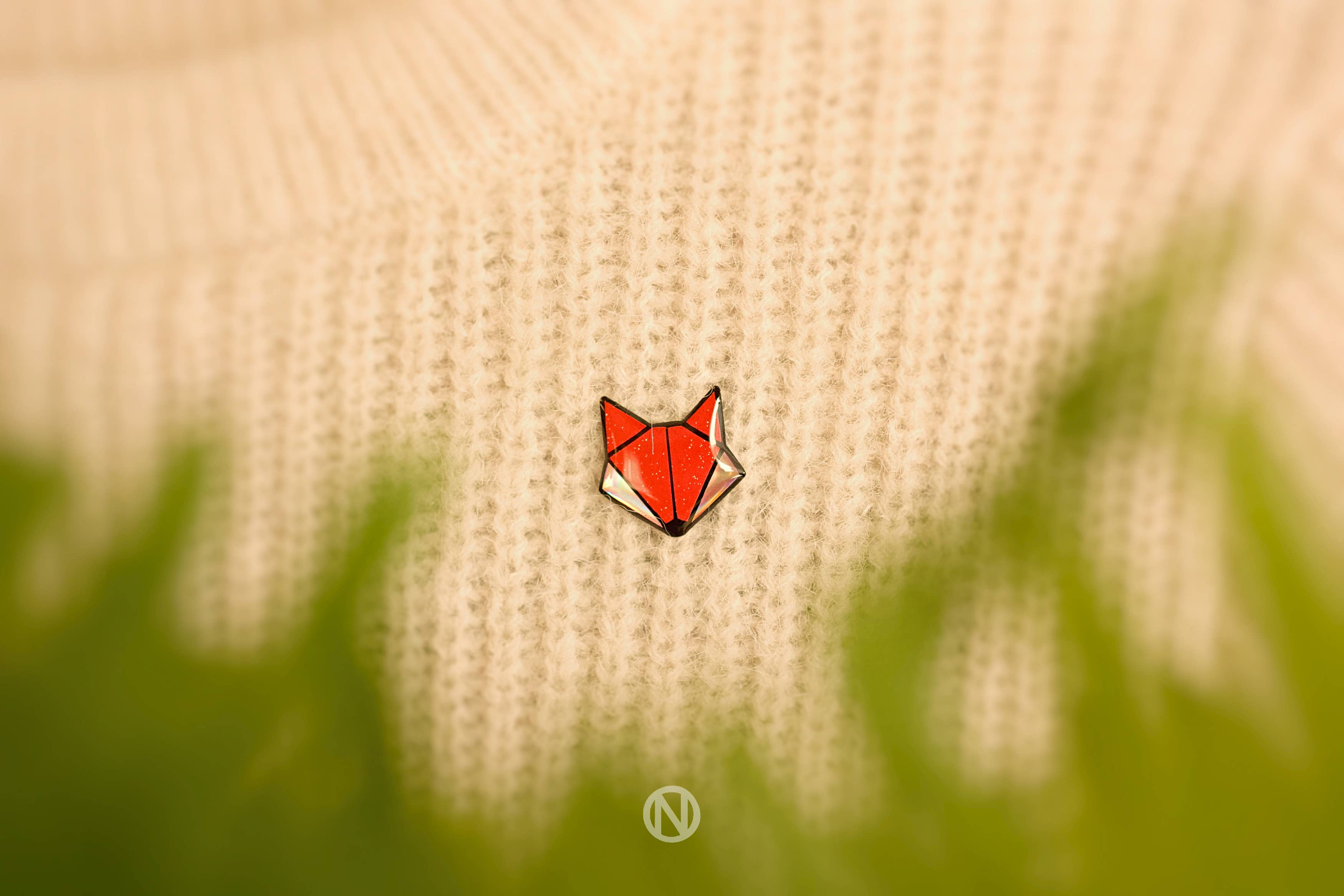 Naoi - Wholesale Brooch - Geometric Fox Mini Pin Brooch - Handmade to Order 0