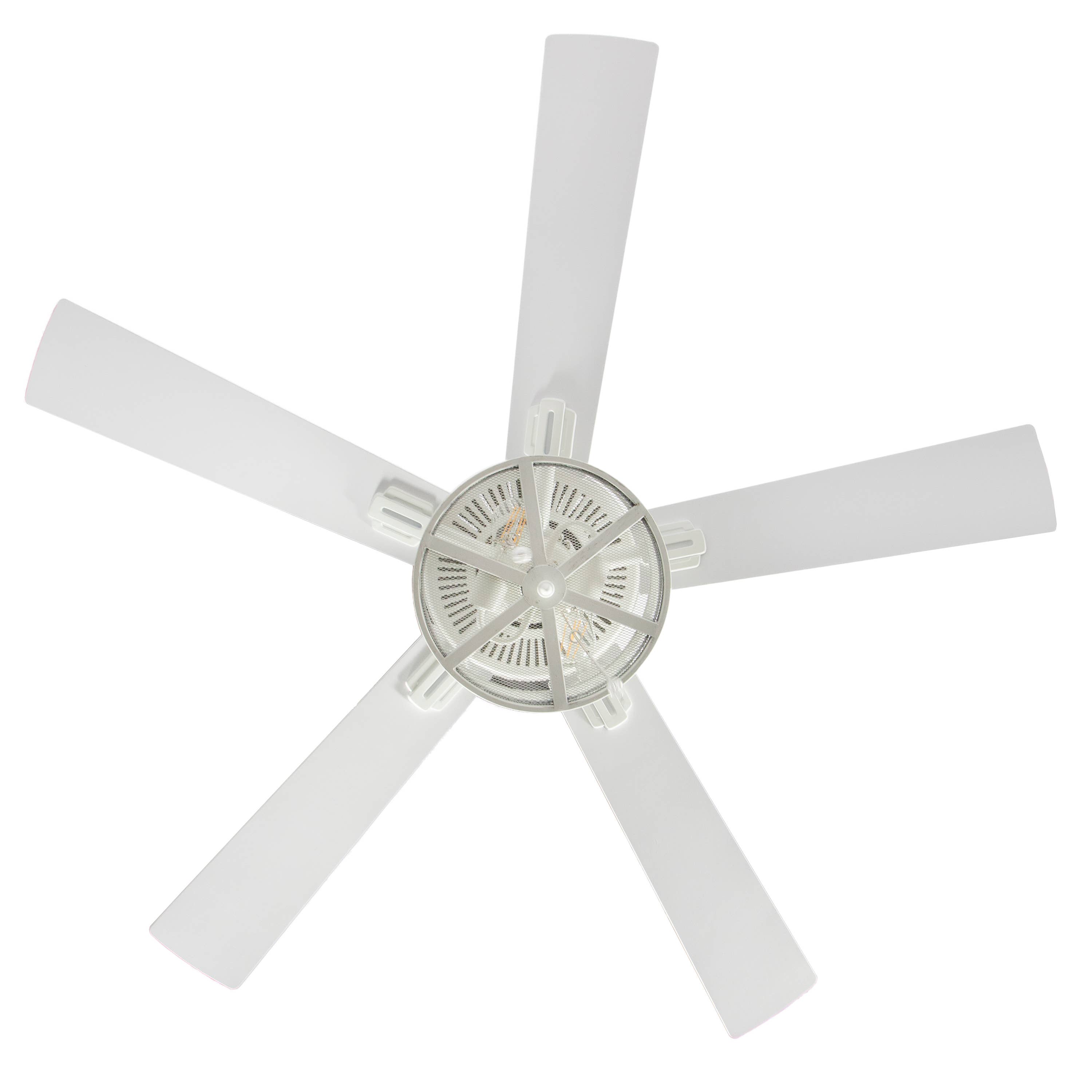 River of Goods - Wholesale Ceiling Fan - 52"W Easton White 5-Blade LED Ceiling Fan8