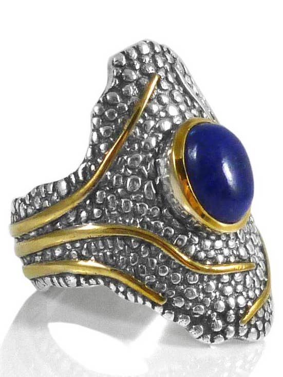 Jungle Trek Ring Lapis Lazuli for engroshandel hos Sikara & Co.