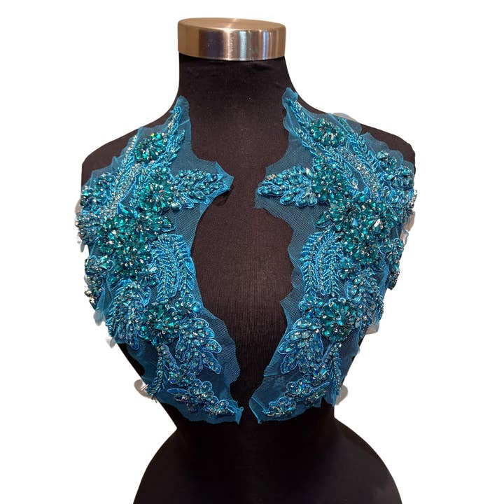 Appliques with Glitz - Wholesale Patch - Rhinestone Applique Pair (Various Colors)11