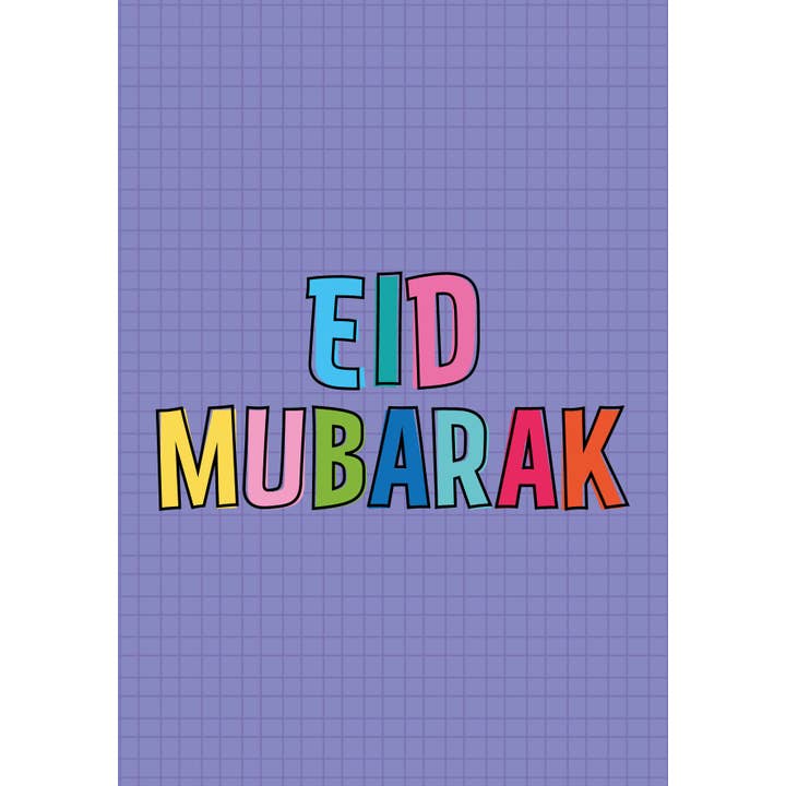 Joanne de Pace Design Studio - Wholesale Eid & Ramadan Card - 'Eid Mubarak' A6 Bright Greeting Card3