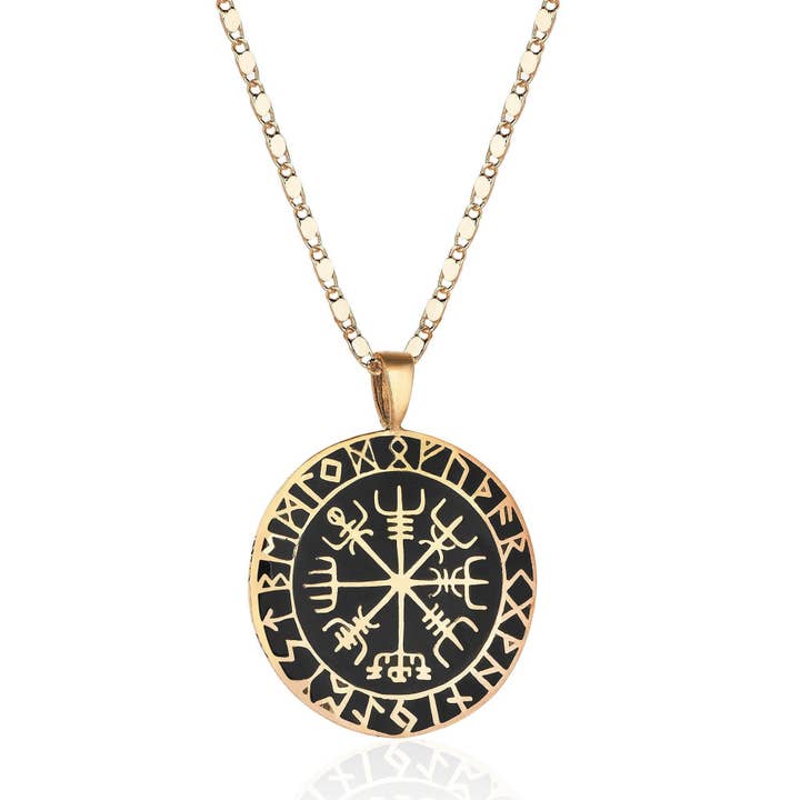 Collana con ciondolo vegvisir, antico compasso vichingo per la vendita all'ingrosso da parte di Ancient Things