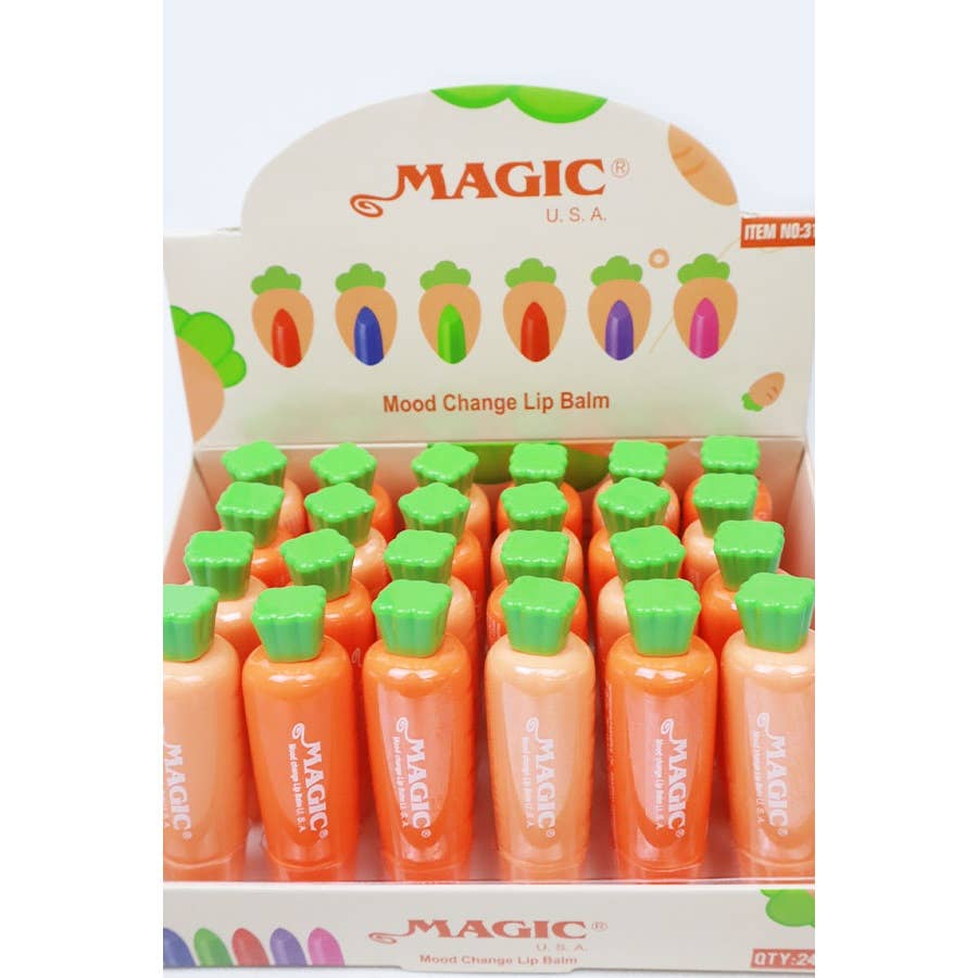 MIX COLOR Carrot Style Mood Change Lip Balm for wholesale on Faire5