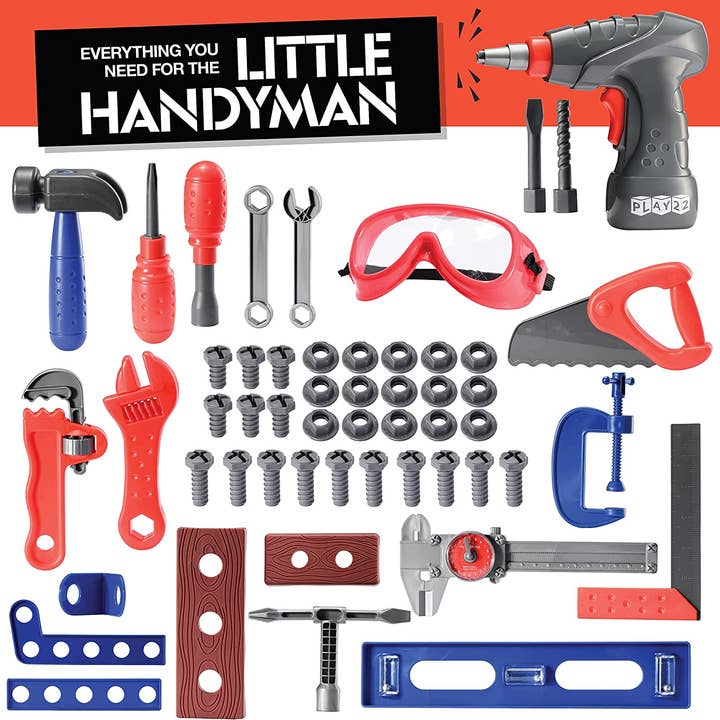 Play22 - Wholesale Toy set – Kids - 76 Pcs Kids Tool Bench Set, Foldable Toddler Tool Set 5