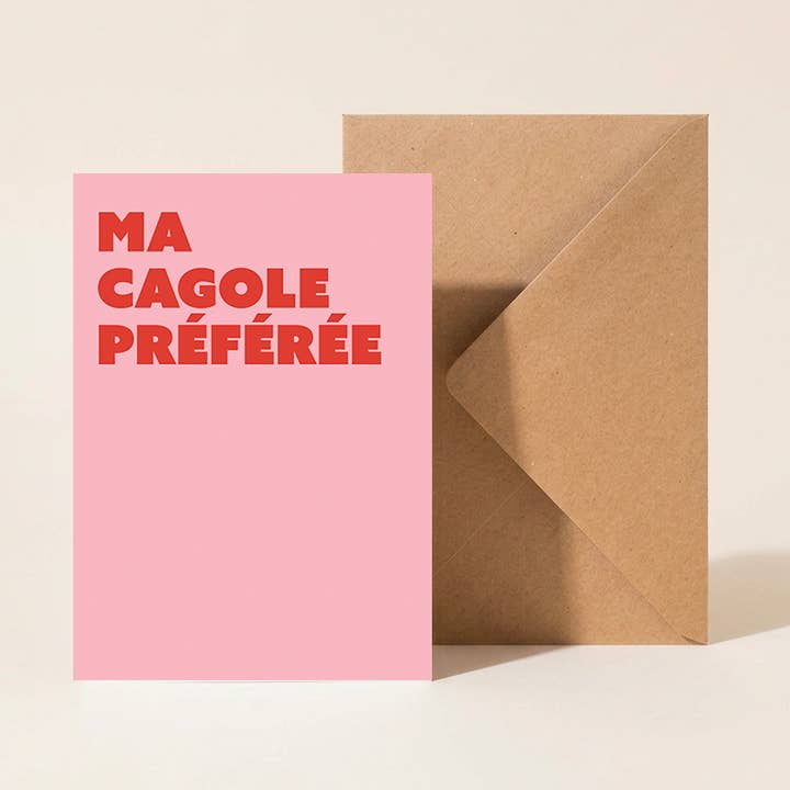 Biglietto + busta "La mia tamarra preferita" per la vendita all'ingrosso da parte di Majo Edition