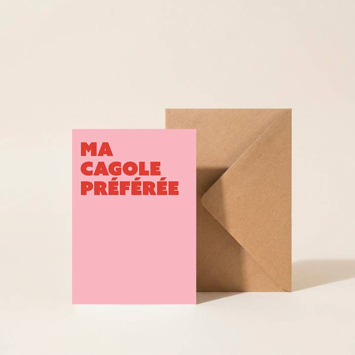 Biglietto + busta "La mia tamarra preferita" per la vendita all'ingrosso da parte di Majo Edition