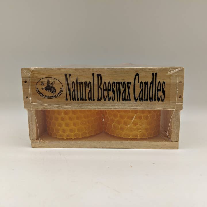 Green Pastures Wholesale - Vendita all'ingrosso Candele regalo - Cera d'api naturale - Piccole colonne 4''x 2.5'' in Bianco/Giallo4