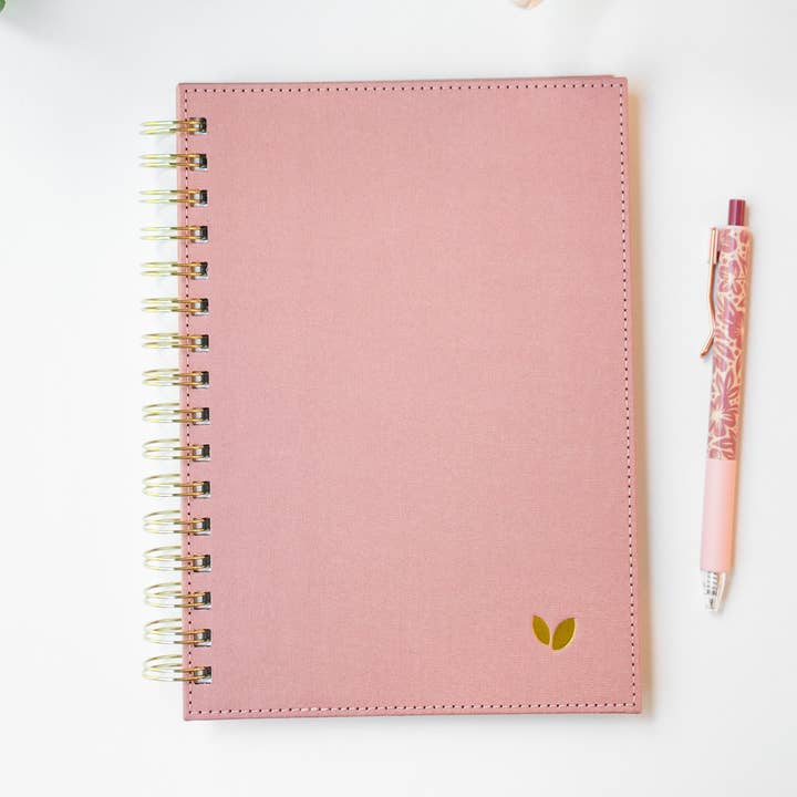 Linen Journal | Rose, Spiral for wholesale by Cultivate What Matters