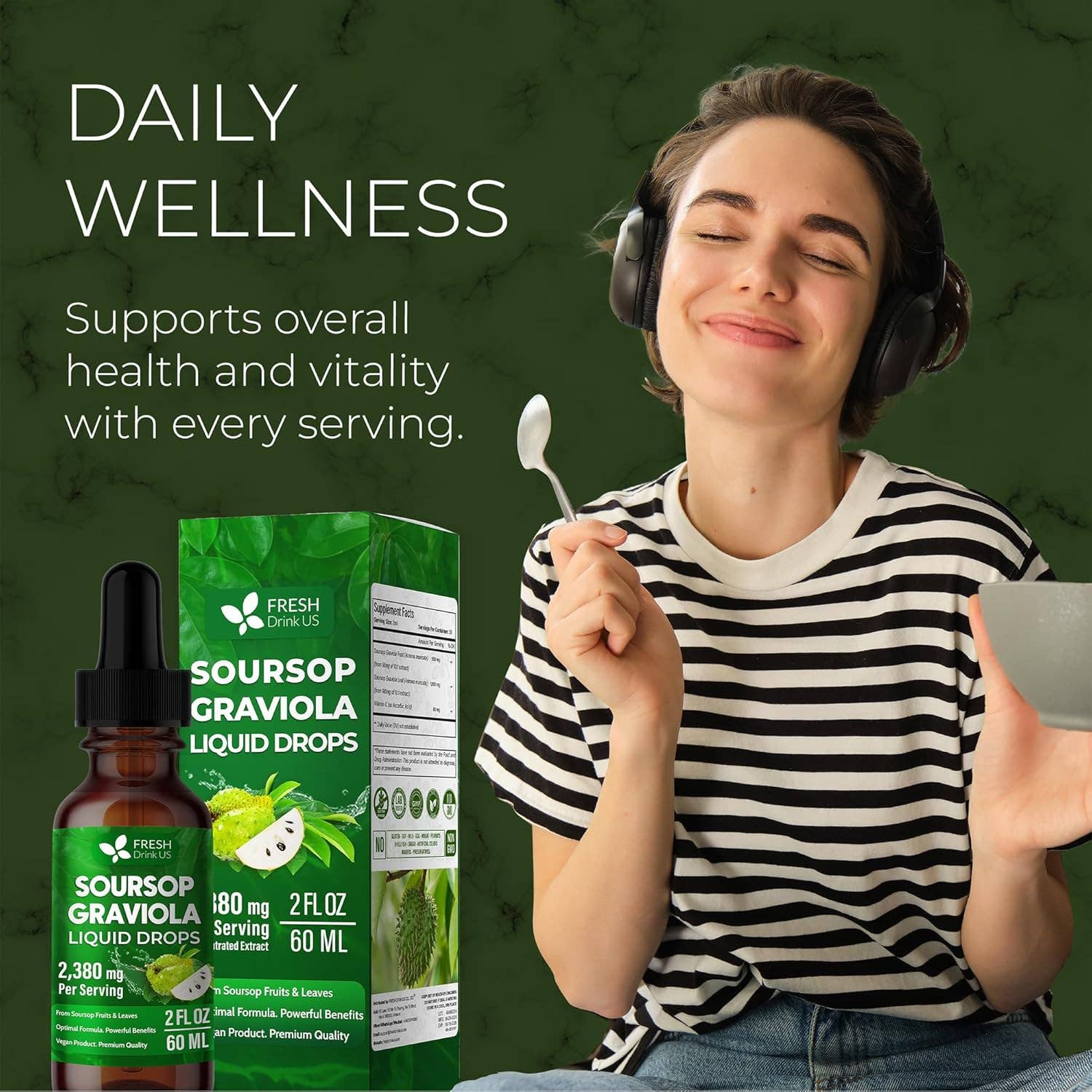 Naomi's Happy Place Shop - Wholesale Oral Supplement/Vitamin - Premium Soursop Graviola Extract Liquid3