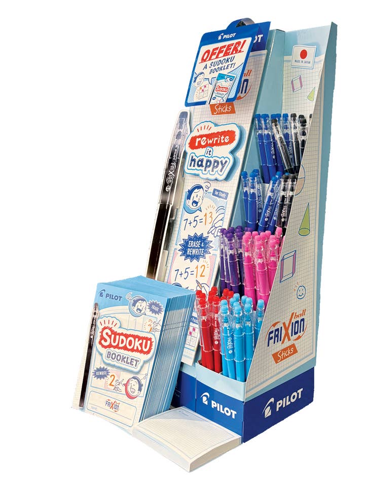 Stylo à encre gel effaçable, FriXion Ball Sticks, pack de 72 pour la vente par Pilot