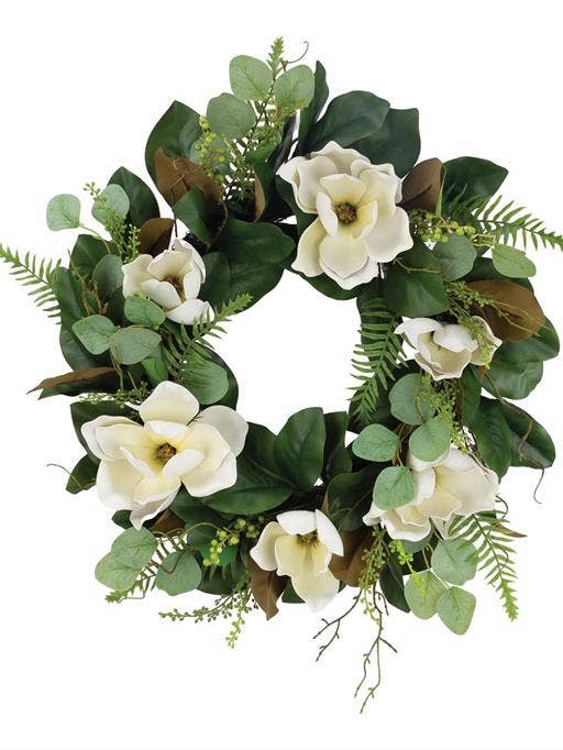 Magnolia Fern Wreath 24" for wholesale by Select Artificials, Inc.
