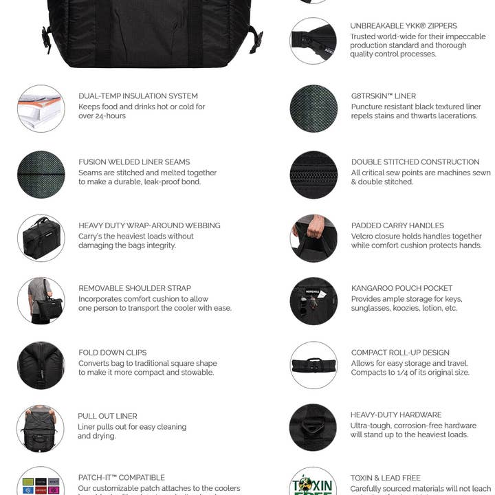 NorChill - Wholesale Koeler/koeltas - Black Voyager Series 12 - Koeltas voor blik8