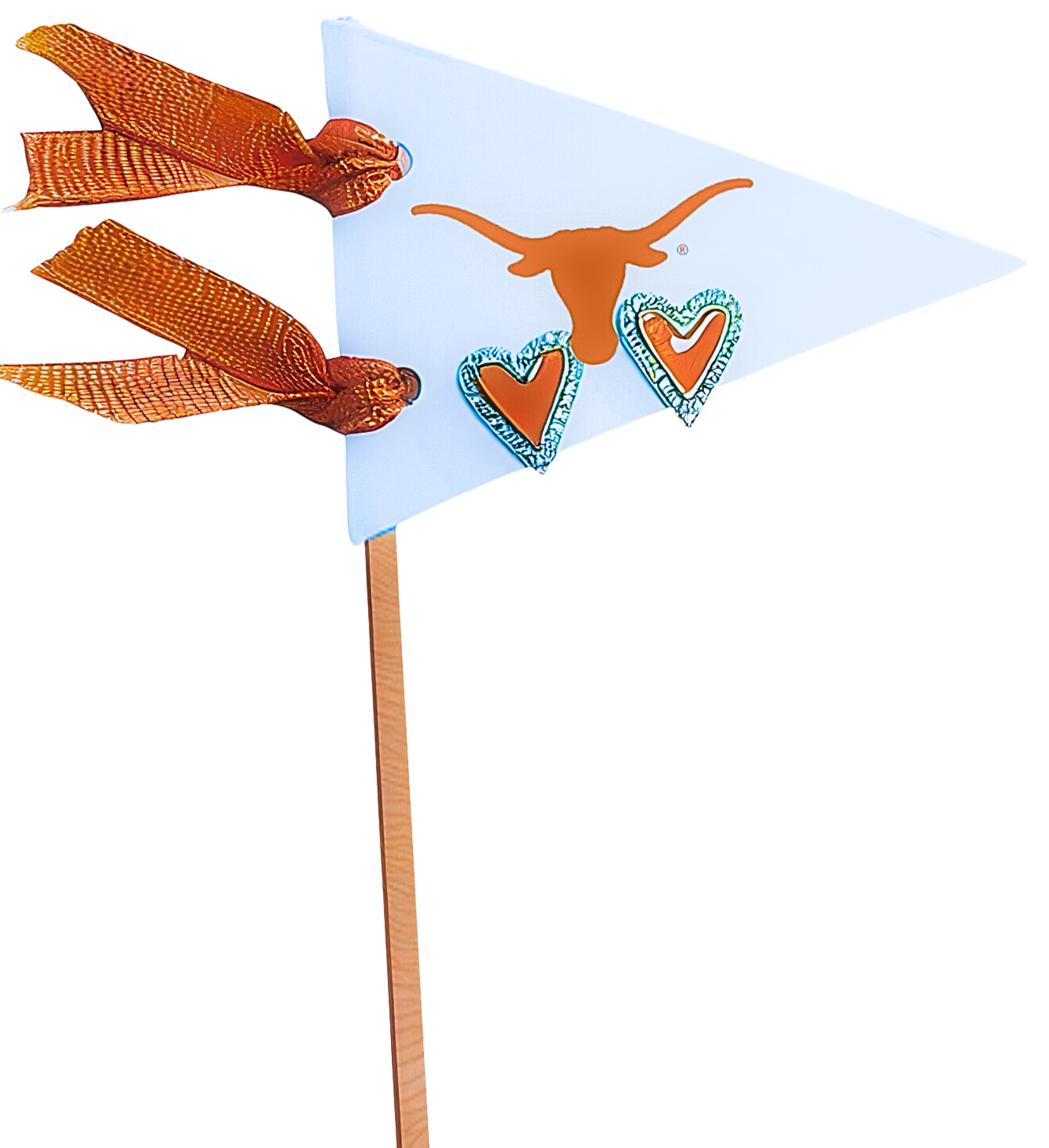 Color Shout – Großhandel Flagge – Love my College: Herzstecker in leuchtenden Farben auf der Wimpelflagge mit Logo10
