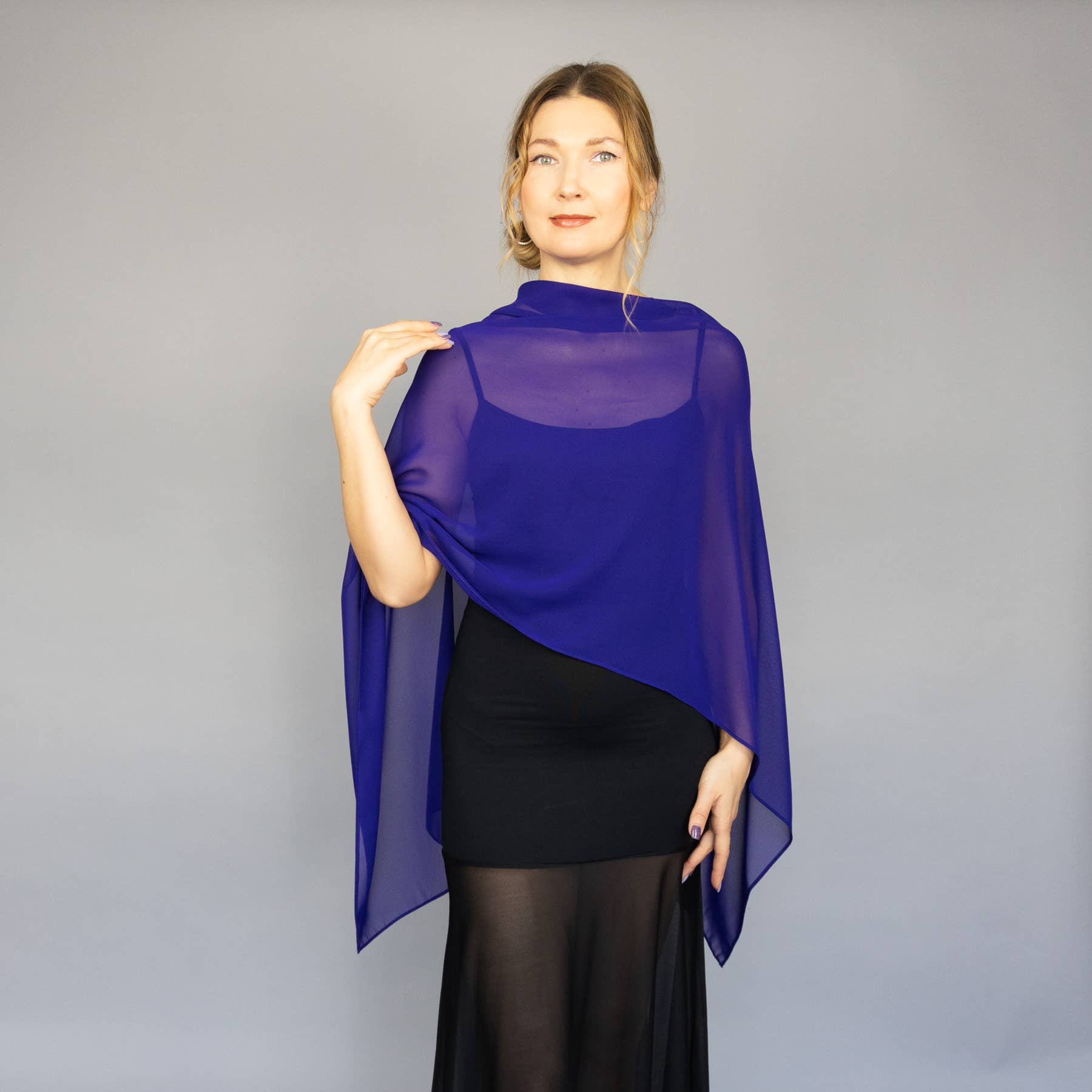 BridalSpain - Venta al por mayor Capa corta- Mujer - Capa Transparente Estilo Griego en Color Vino para Damas de Honor37