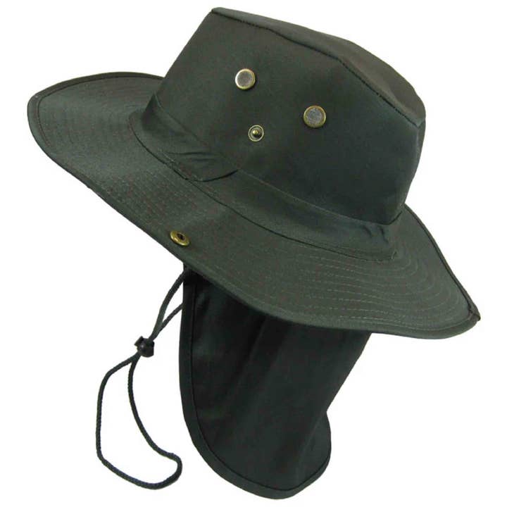 HALLEE - Wholesale Boater Hat - Unisex - Boonie Hat with Neck Flap - Assorted2