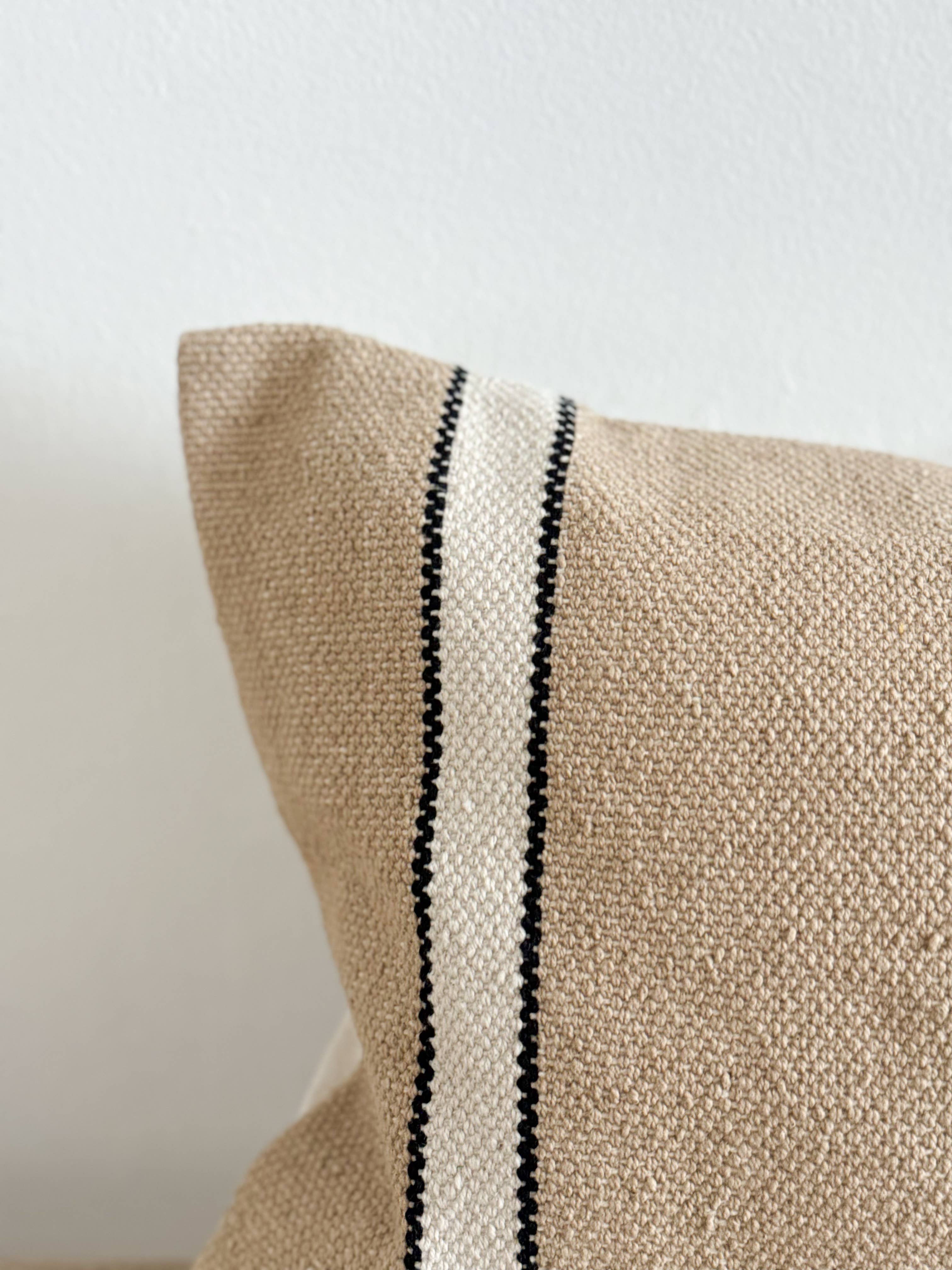 Ellenvale Trade - Venta al por mayor Conjunto de cojines - Funda de cojín de algodón India Luxe, 50 x 30 cm, color beige, negro y crema3