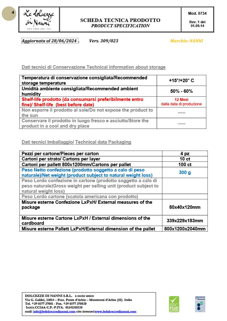 Le Dolcezze di Nanni - Venta al por mayor Galletas - 309_TARTA DE ALMENDRAS BLANDAS HECHA A MANO RICCIARELLI 7