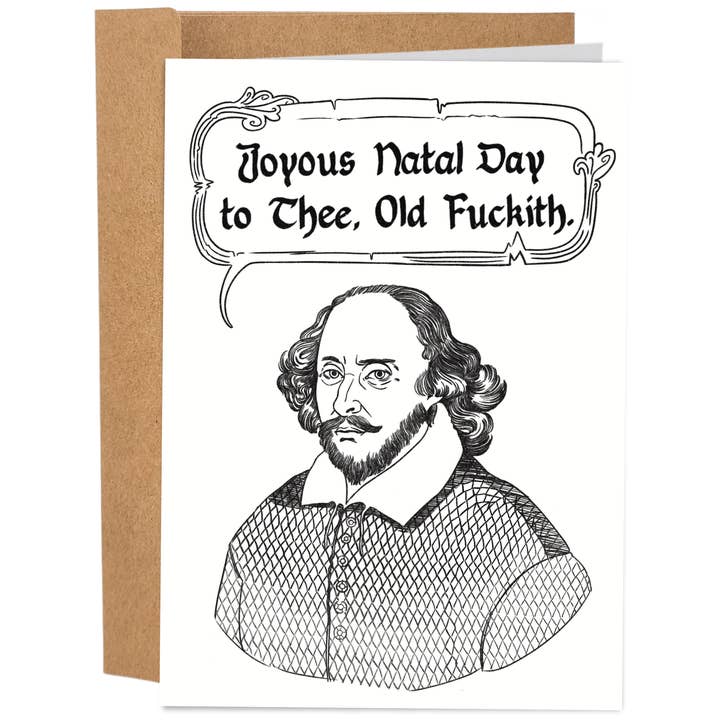Sleazy Greetings - Wholesale Birthday card - Natal Day - Victorian Era Old English Shakespeare - Funny Birthday Card