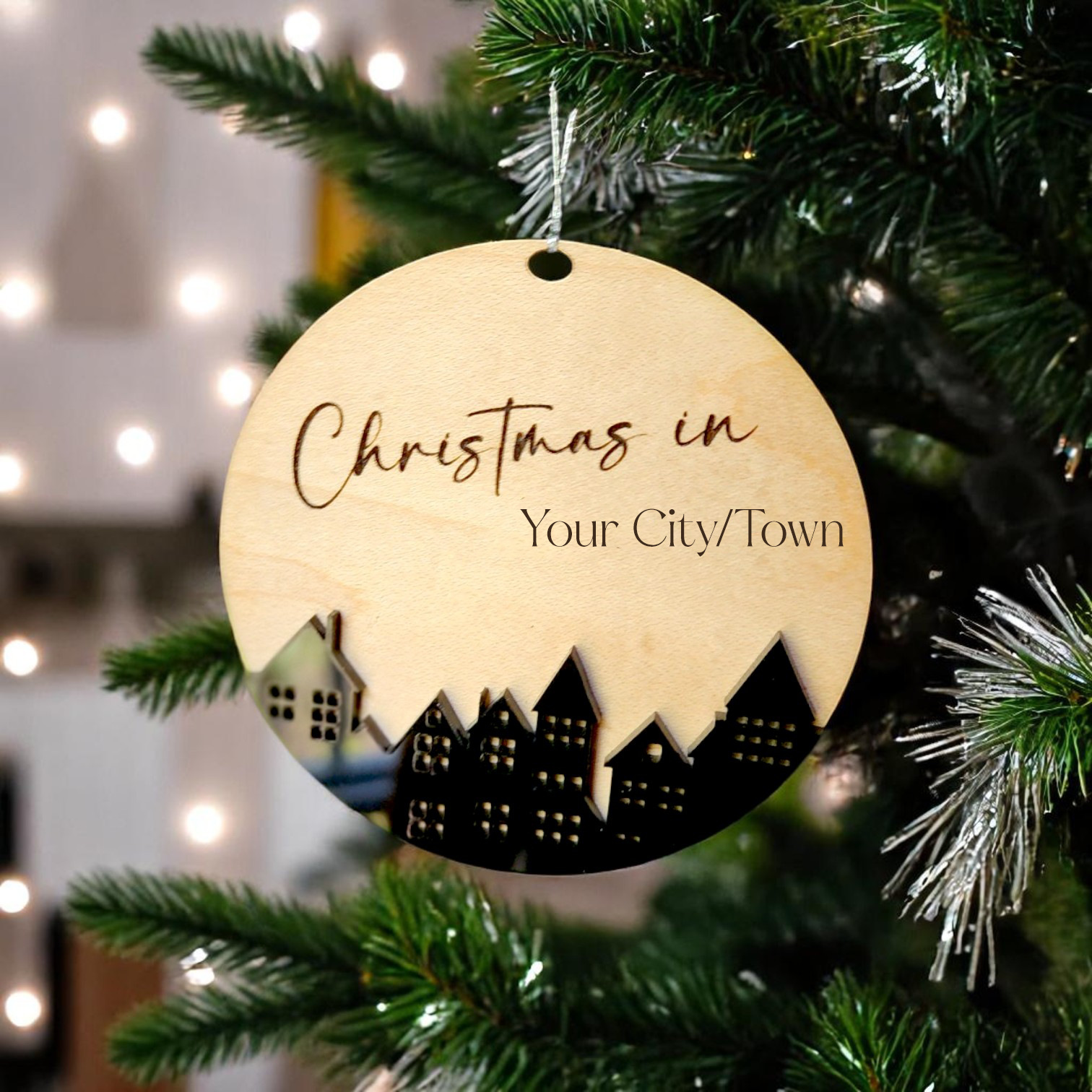 G + H Gifts - Wholesale Ornament - Custom “Christmas in [City/Town/State]” Ornament1
