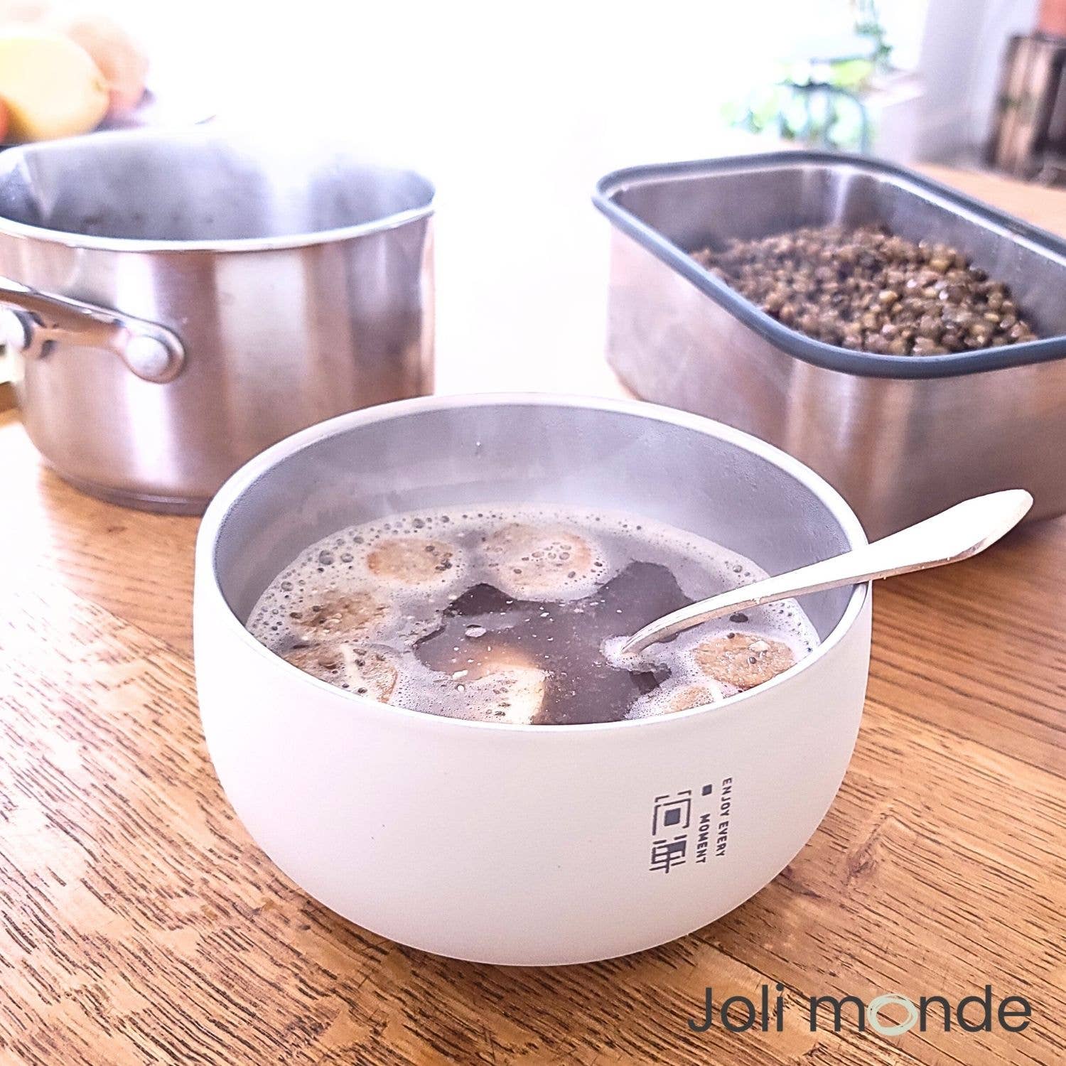 Joli Monde - Wholesale Bowl - Kids & Baby - 400 ml colored stainless steel bowl. Lichen1