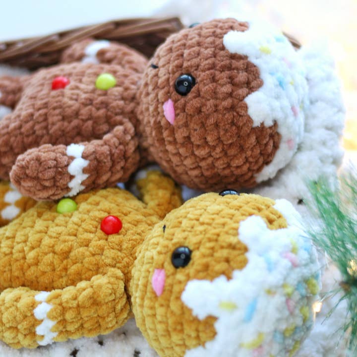 Anh2 LTD – Ornamento por atacado – Boneco de Crochê Gingerbread Fofo, Enfeite de Natal Artesanal1